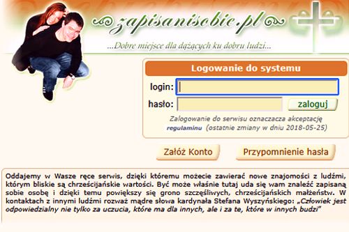 "Zapisani sobie" - katolicki portal randkowy